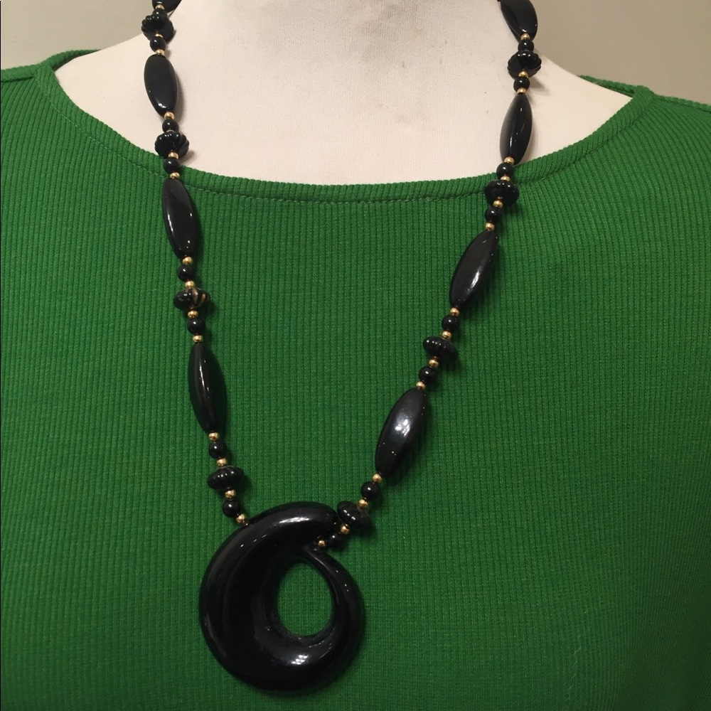Park Lane Black and Gold Necklace